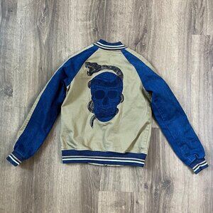 Epic Threads Skull & Snake Bomer Varsity Jacket Sz S